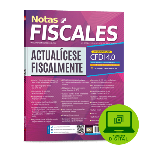 Notas Fiscales 320 (julio 2022)
