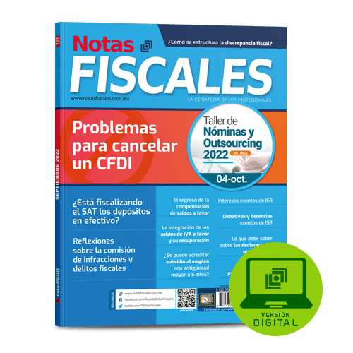 Notas Fiscales 322 (Septiembre 2022)